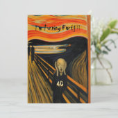 The Scream - Funny 40th Birthday Invitation (Standing Front)