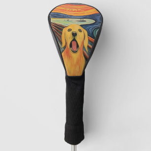 The Scream - Golden Retriever Dog 003 - Pall Munch Golf Head Cover