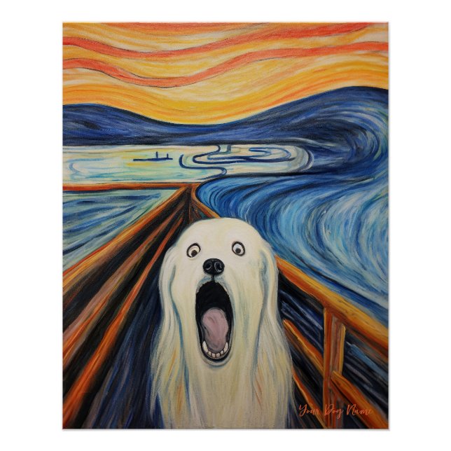 The Scream - Great Pyrenees Dog 002 - Pall Munch Poster (Front)