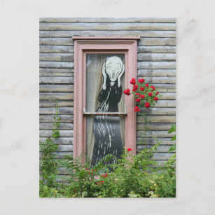 The Scream in a Window Postcard