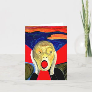 The Scream Inspired Painting Card