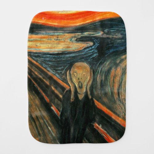 The Scream Munch Modern Art Abstract Baby Burp Cloth