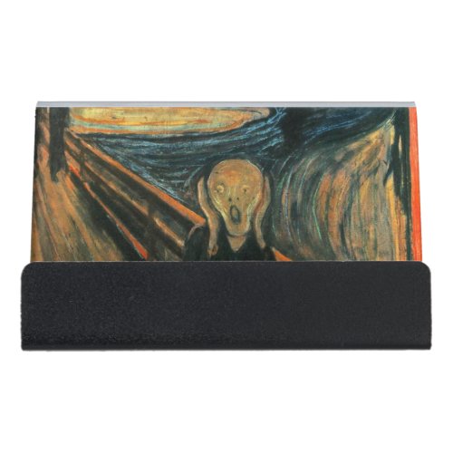 The Scream Munch Modern Art Abstract Desk Business Card Holder