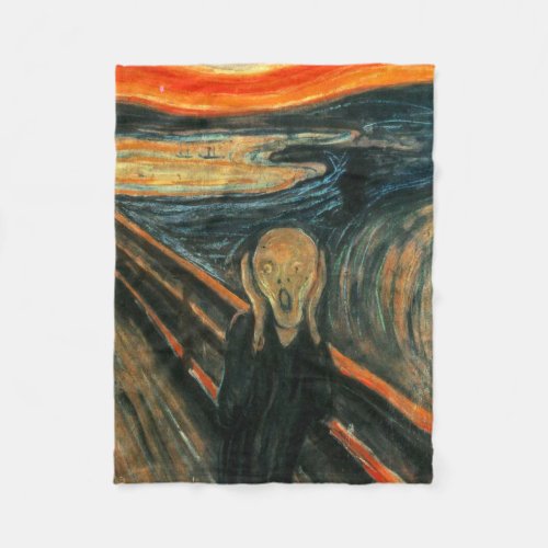 The Scream Munch Modern Art Abstract Fleece Blanket