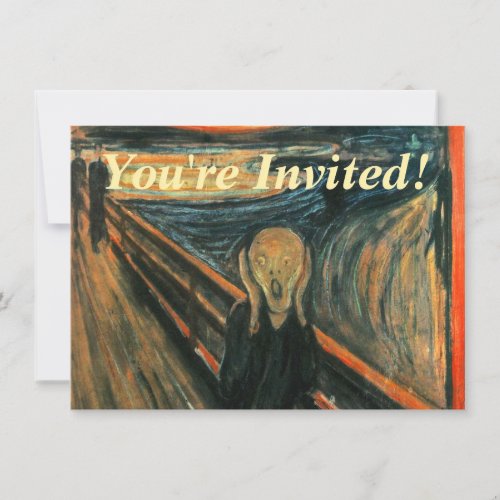 The Scream Munch Modern Art Abstract Invitation