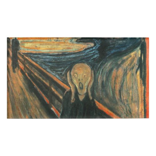 The Scream Munch Modern Art Abstract Name Tag