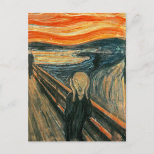 The Scream Munch Modern Art Abstract Postcard