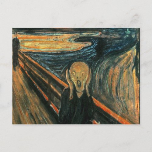 The Scream Munch Modern Art Abstract Postcard