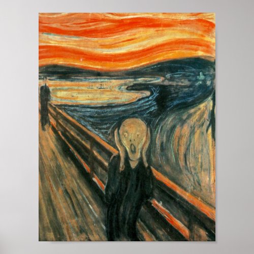 The Scream Munch Modern Art Abstract Poster