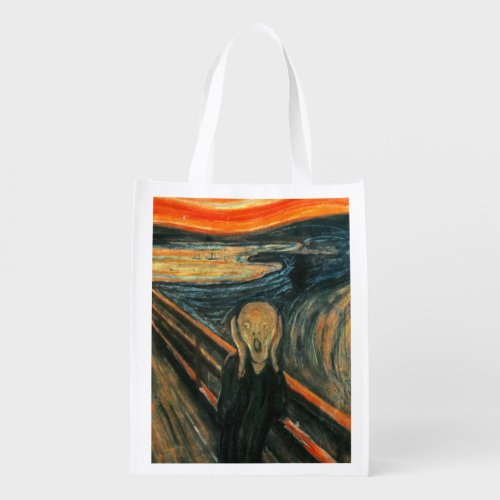 The Scream Munch Modern Art Abstract Reusable Grocery Bag
