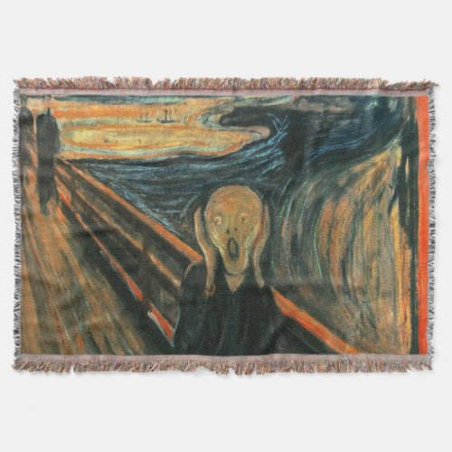 The Scream Munch Modern Art Abstract Throw Blanket