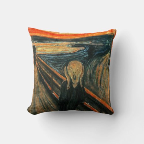 The Scream Munch Modern Art Abstract Throw Pillow