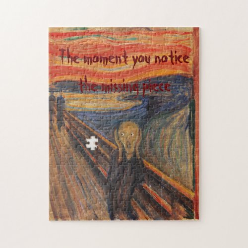 The Scream Occasioned by a Missing Piece Comical Jigsaw Puzzle