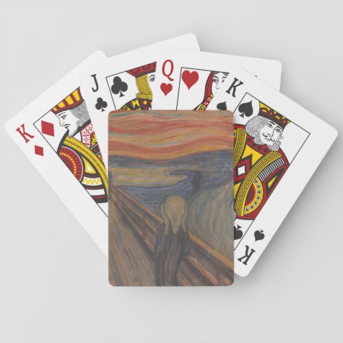 The Scream of Horror by Edvard Munch 1893 Poker Cards