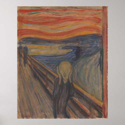 The Scream of Horror by Edvard Munch 1893 Poster