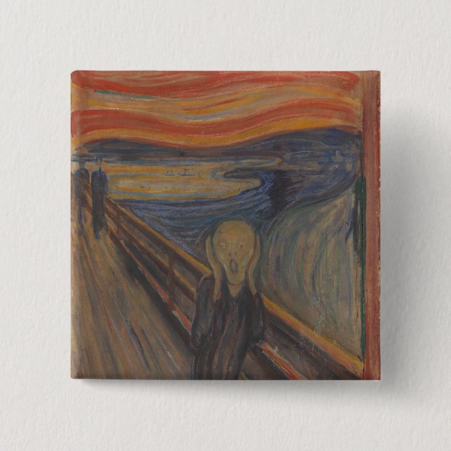 The Scream of Nature by Edvard Munch 1893 Button (Front)