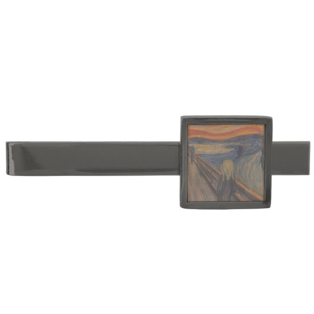 The Scream of Nature by Edvard Munch 1893 Gunmetal Finish Tie Bar (Front)
