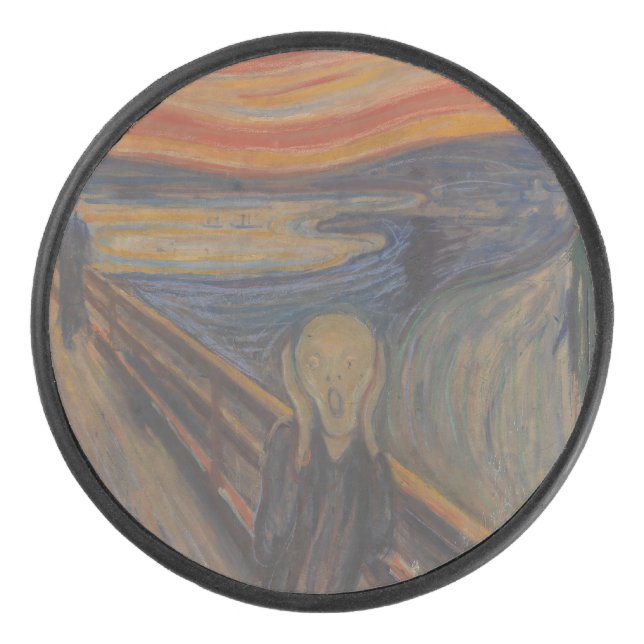 The Scream of Nature by Edvard Munch 1893 Hockey Puck (Front)