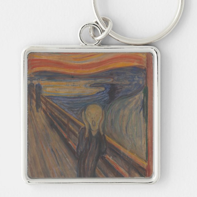 The Scream of Nature by Edvard Munch 1893 Keychain (Front)