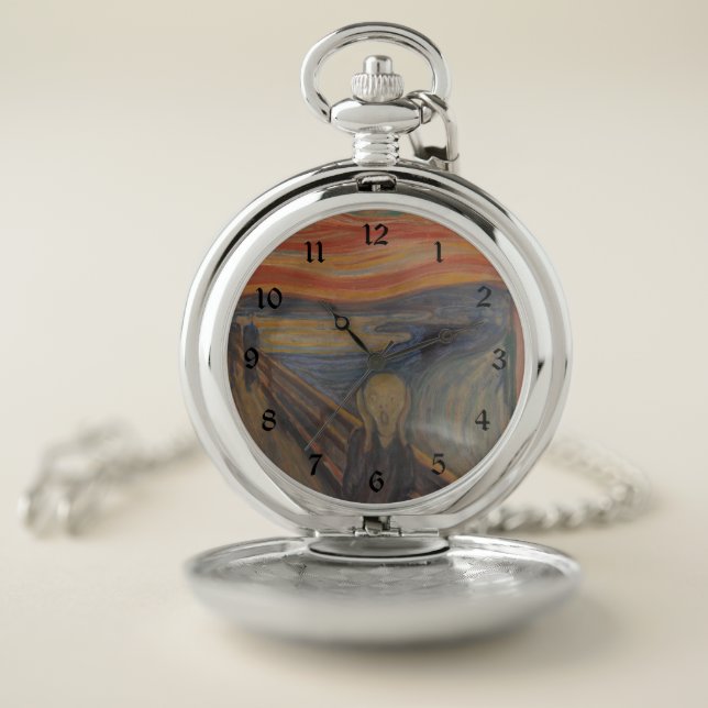 The Scream of Nature by Edvard Munch 1893 Pocket Watch (Inside)