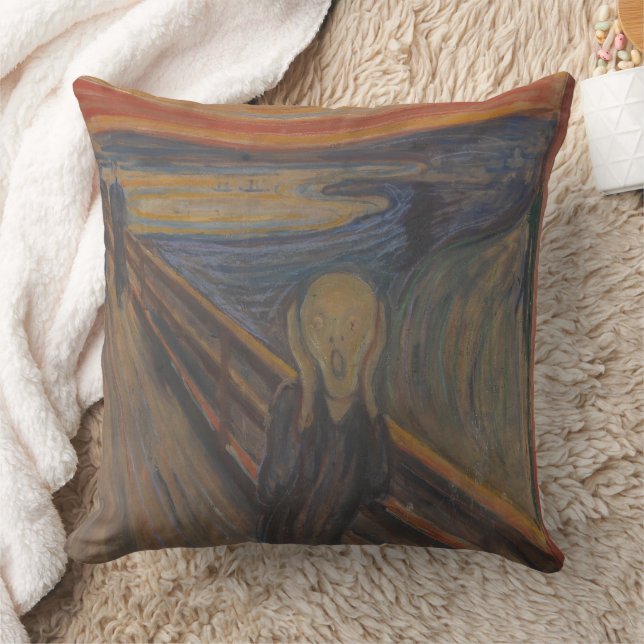 The Scream of Nature by Edvard Munch 1893 Throw Pillow (Blanket)