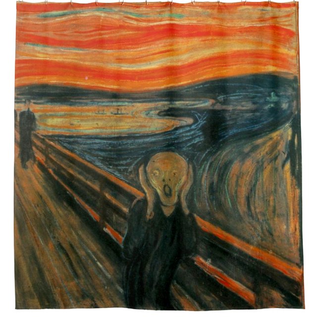 The Scream Painting Shower Curtain (Front)