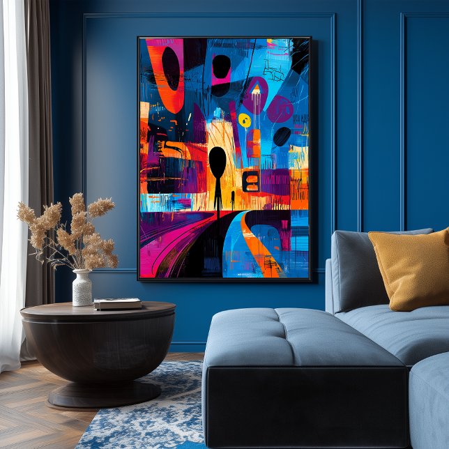 The Scream reinterpreted in Abstract Expressionism Poster (Creator Uploaded)
