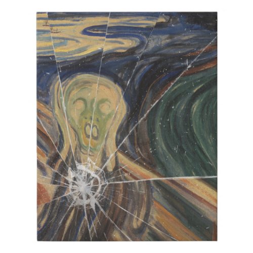 The Scream Shattered Faux Canvas Print