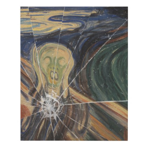 The Scream Shattered Faux Canvas Print