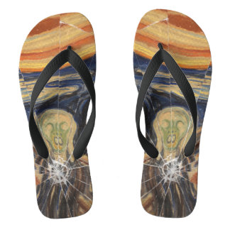 The Scream Shattered Flip Flops