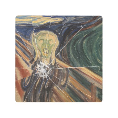 The Scream Shattered Metal Print