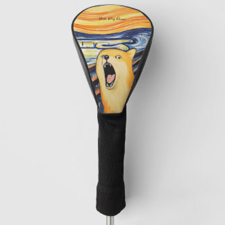 The Scream - Shiba Inu Dog 001 - Pall Munch Golf Head Cover
