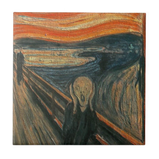 The Scream (Textured) by Edvard Munch Ceramic Tile