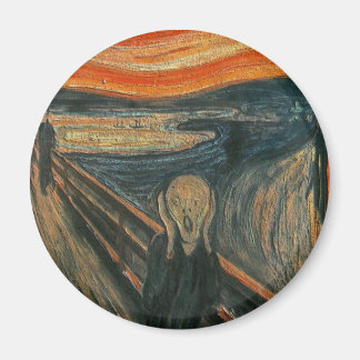 The Scream (Textured) by Edvard Munch Magnet