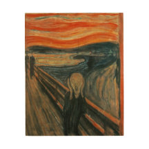 The Scream Wood Wallart