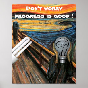 The Screaming Lightbulb Don't Worry Poster