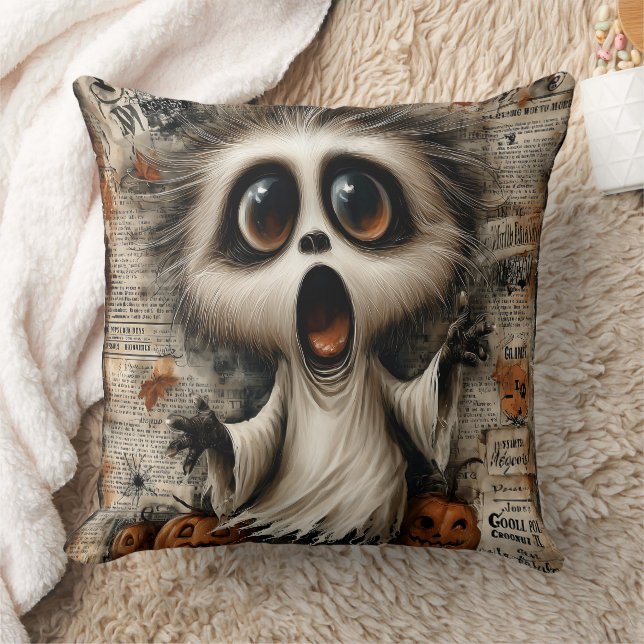 The Screaming Softness: A Howl Between Headlines Throw Pillow (Blanket)