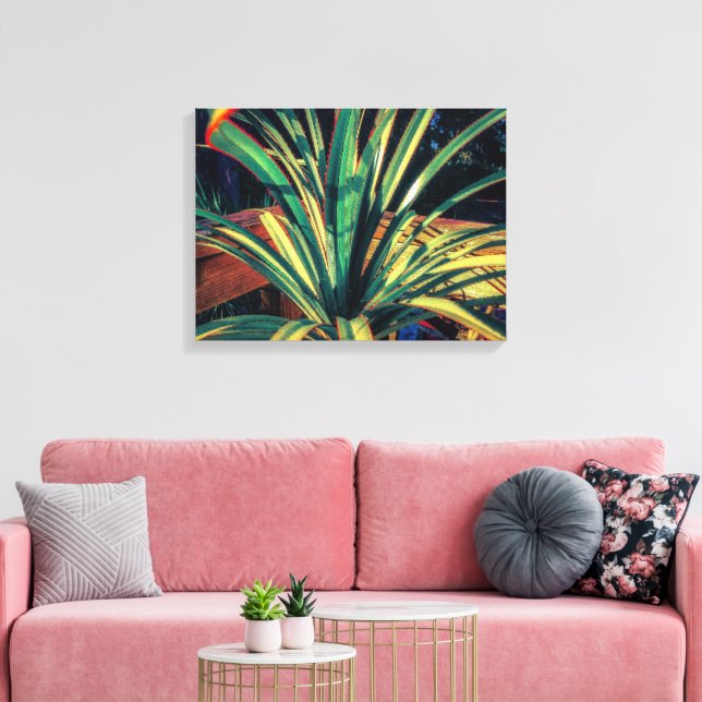 The Screw Pine has Sharp Edges Canvas Print (Insitu(LivingRoom))