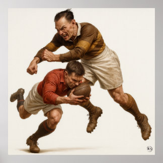 The SCrum Half - Vintage Rugby Print