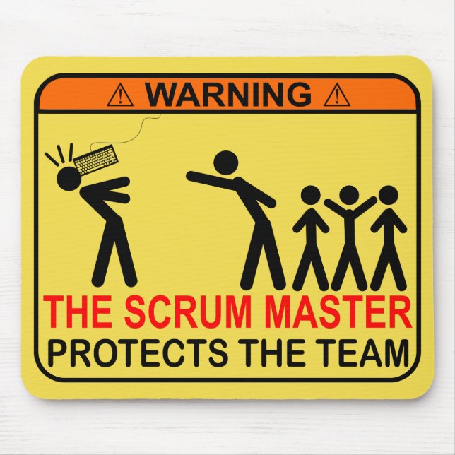 The Scrum Master Protects The Team Mouse Pad (Front)