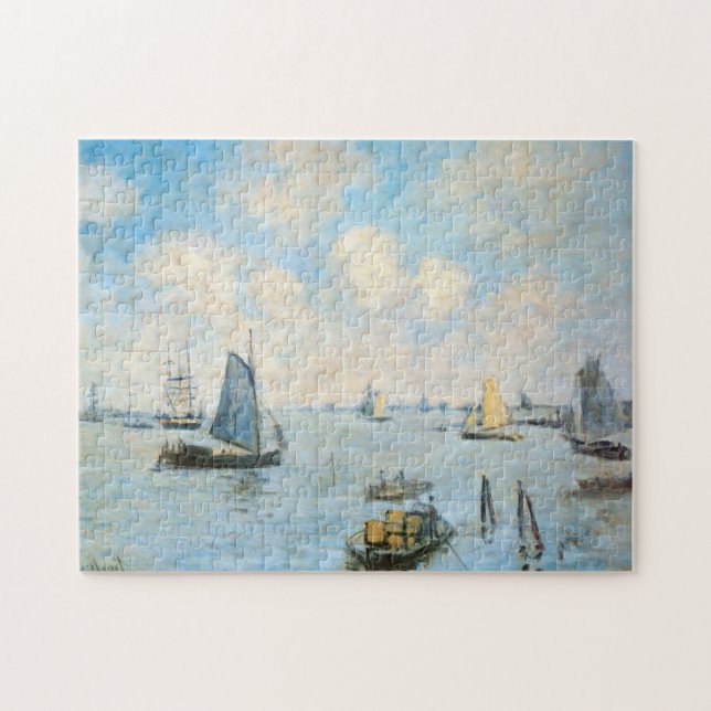 The Sea at Amsterdam Monet Fine Art Jigsaw Puzzle (Horizontal)