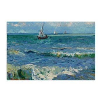 The Sea At Les Saintes Maries De La Mer | Van Gogh Acrylic Print by decodesigns at Zazzle