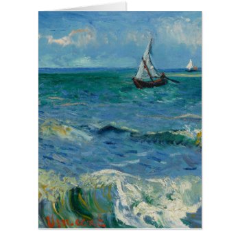 The Sea At Les Saintes Maries De La Mer | Van Gogh Card by decodesigns at Zazzle