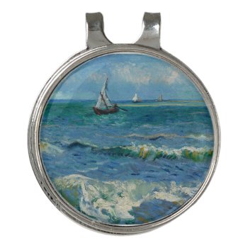 The Sea At Les Saintes Maries De La Mer | Van Gogh Golf Hat Clip by decodesigns at Zazzle