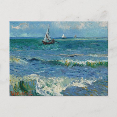 The Sea at Les Saintes Maries de la Mer  Van Gogh Holiday Postcard