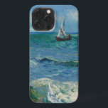 The Sea at Les Saintes Maries de la Mer | Van Gogh iPhone 13 Pro Max Case<br><div class="desc">The Sea at Les Saintes-Maries-de-la-Mer depicts three boats floating on a calm sea with special attention to light and color. A fisherman is visible guiding the boat in the painting’s foreground. The painting’s high horizon places emphasis on the vast sea, with varying shades of blue and green standing out against...</div>