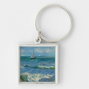 The Sea at Les Saintes Maries de la Mer   Van Gogh Keychain