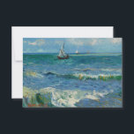 The Sea at Les Saintes Maries de la Mer | Van Gogh Note Card<br><div class="desc">The Sea at Les Saintes-Maries-de-la-Mer depicts three boats floating on a calm sea with special attention to light and color. A fisherman is visible guiding the boat in the painting’s foreground. The painting’s high horizon places emphasis on the vast sea, with varying shades of blue and green standing out against...</div>