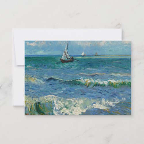 The Sea at Les Saintes Maries de la Mer  Van Gogh Thank You Card