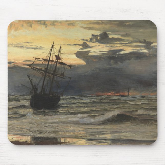 The Sea-Beach after a Storm  Time, Dawn Mouse Pad (Front)